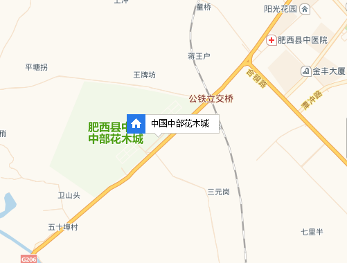 中国中部花木城交通图