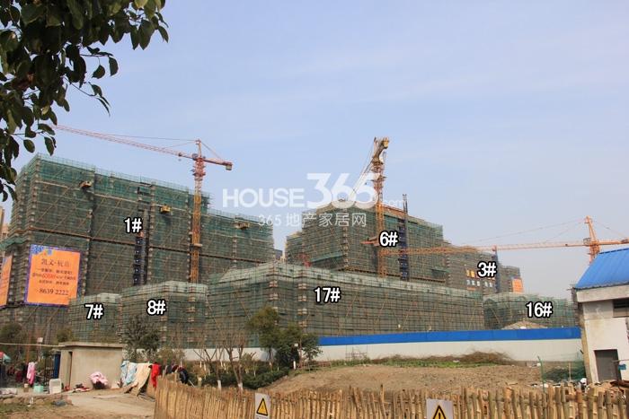 凯文杭庄1、3、6—8、16、17号楼施工进程图（2015.2）