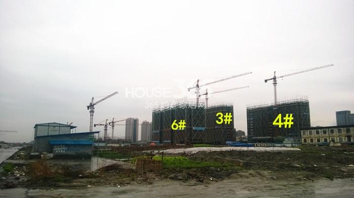 绿城九龙仓钱塘明月3、4、6号楼施工实景图 2015年2月摄 