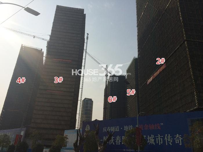 滨江金色江南2-6号楼施工实景图 2015年3月摄 