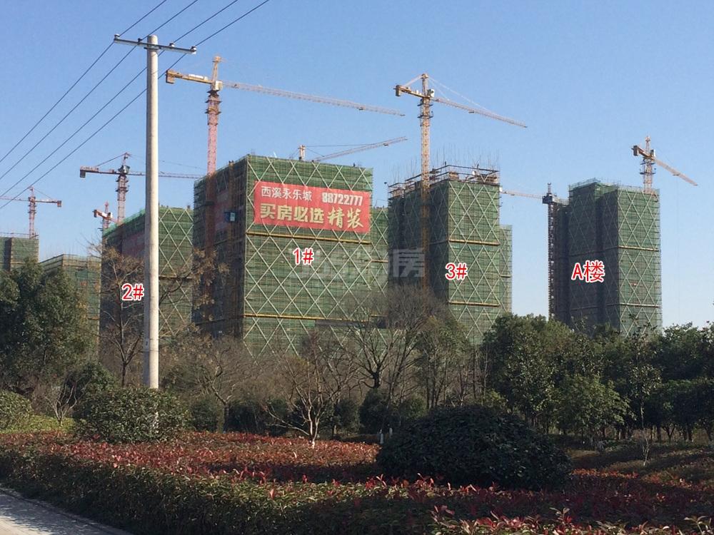 西溪永乐城项目1、2、3号楼施工进程图（2015.12）