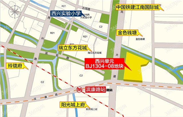 时代滨江地块区位图