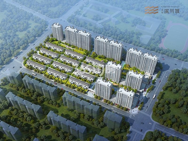 滨与城鸟瞰图